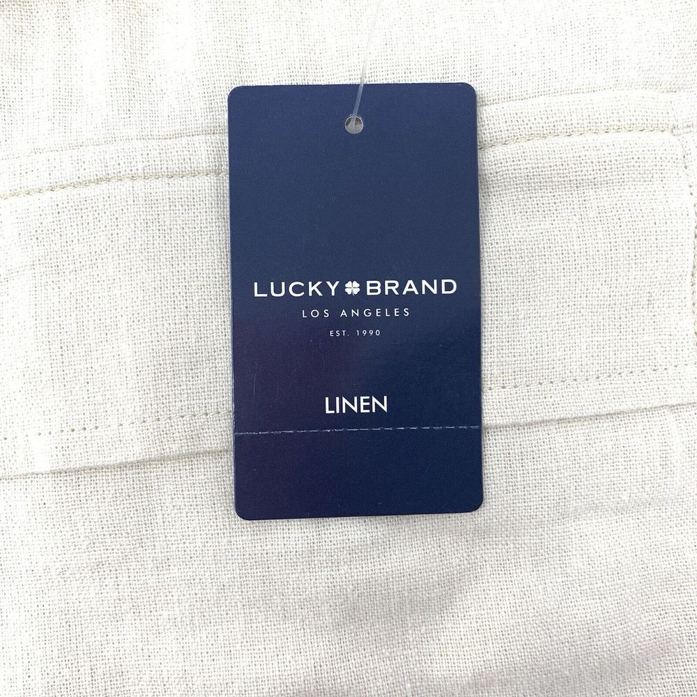 Lucky Brand Ivory Cropped Utility Linen Blend Women's Jacket w/ Pockets Size XL - Picture 8 of 11